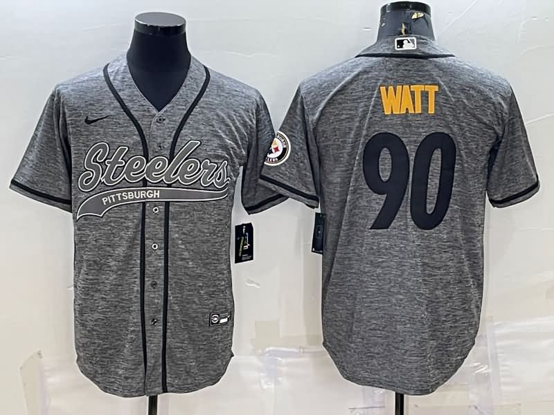 Pittsburgh Steelers Grey MLB&NFL Jersey