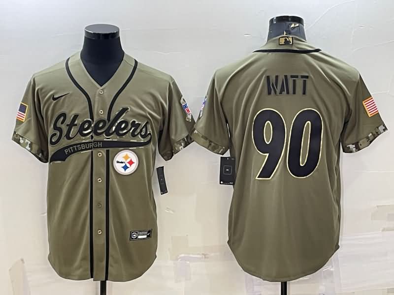 Pittsburgh Steelers Olive Salute To Service MLB&NFL Jersey