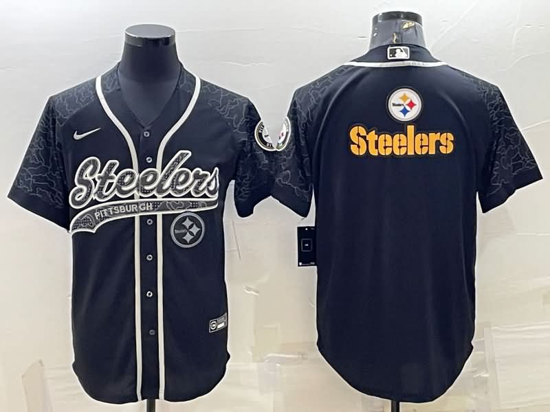 Pittsburgh Steelers Black RFLCTV MLB&NFL Jersey