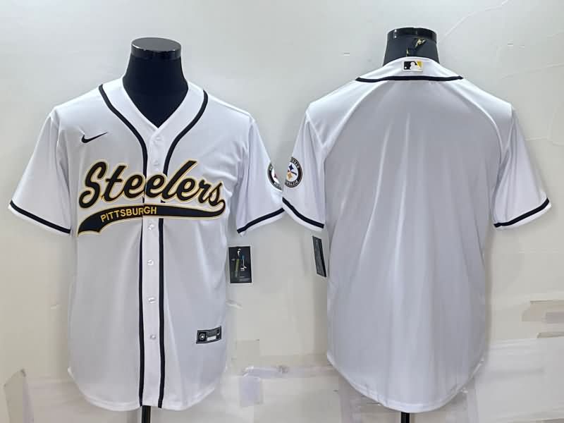 Pittsburgh Steelers White MLB&NFL Jersey