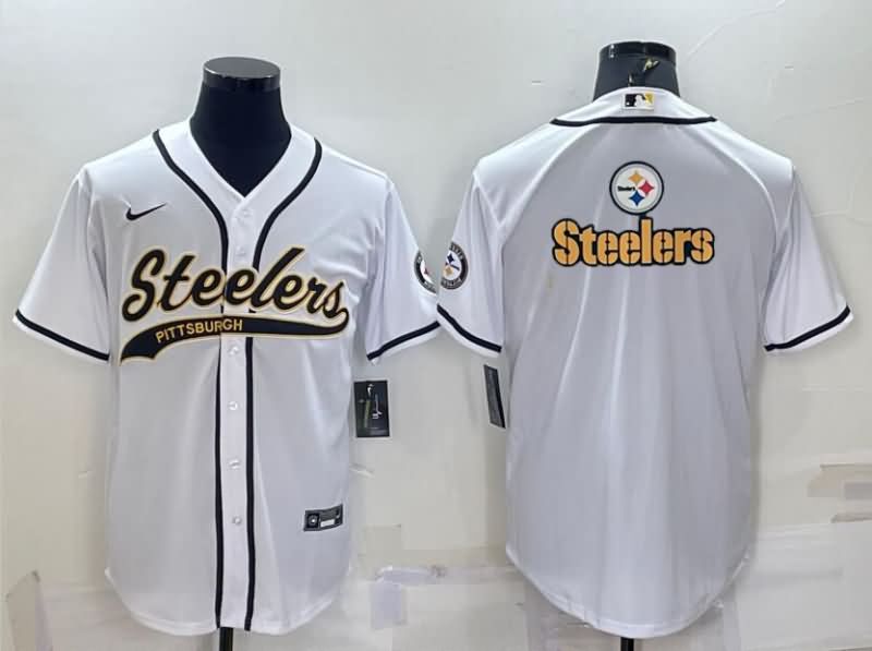 Pittsburgh Steelers White MLB&NFL Jersey