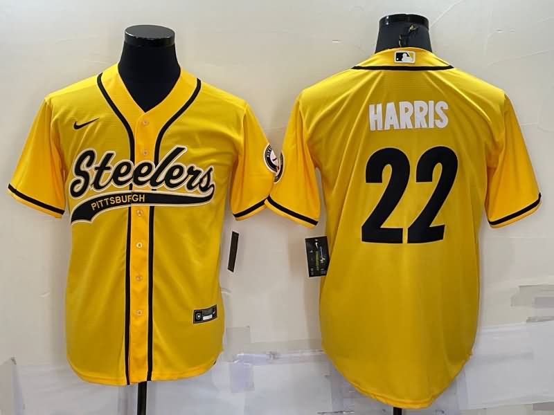 Pittsburgh Steelers Yellow MLB&NFL Jersey