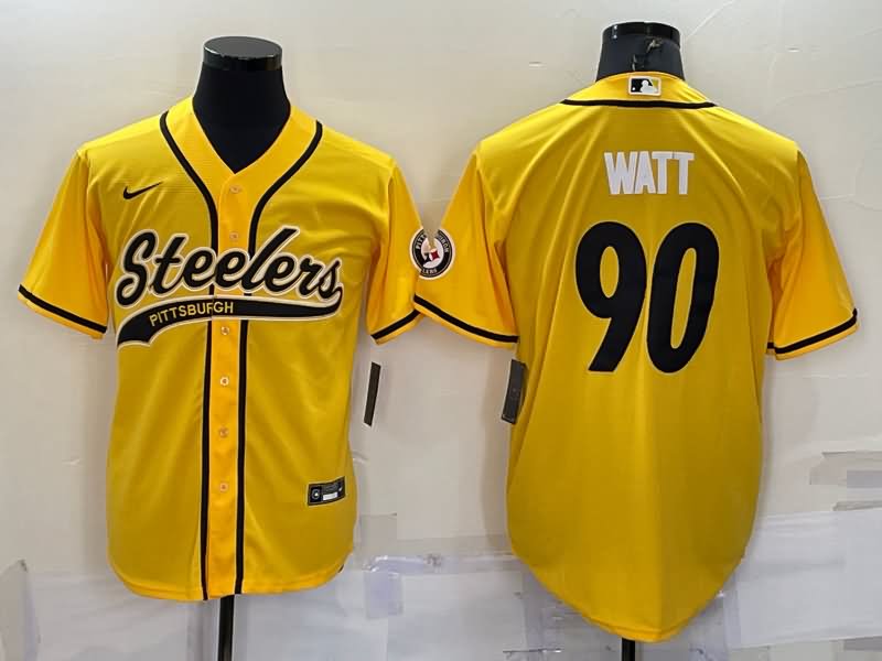 Pittsburgh Steelers Yellow MLB&NFL Jersey