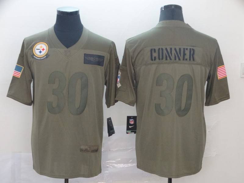 Pittsburgh Steelers Olive Salute To Service NFL Jersey