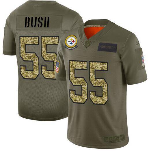 Pittsburgh Steelers Olive Salute To Service NFL Jersey 04