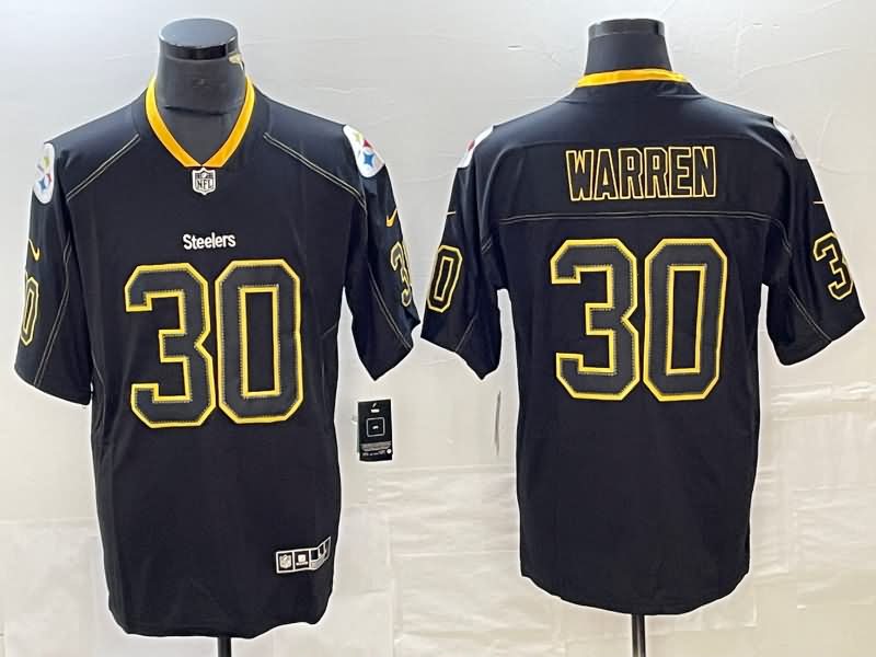 Pittsburgh Steelers Black Retro NFL Jersey 02