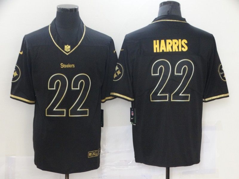 Pittsburgh Steelers Black Gold Retro NFL Jersey