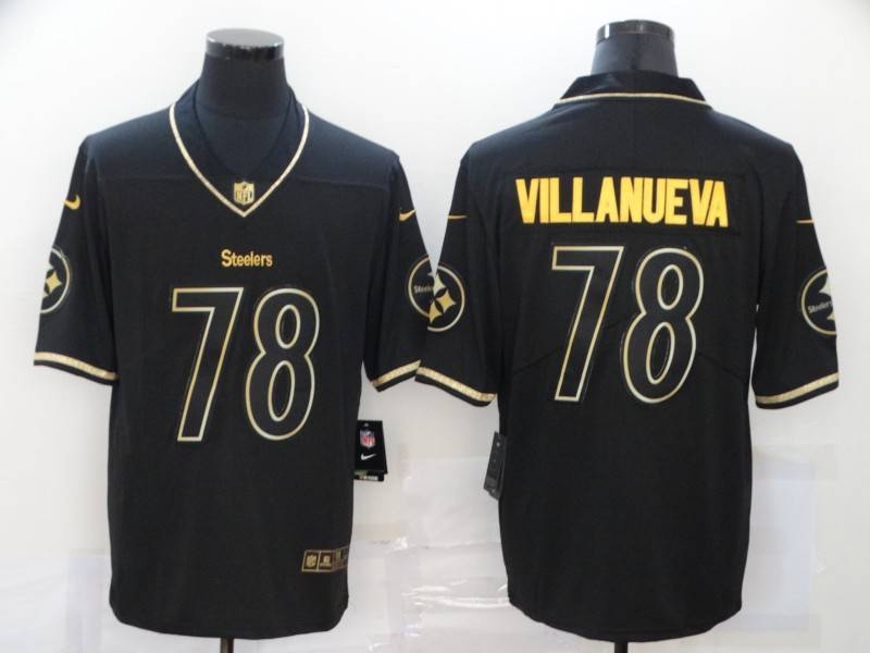 Pittsburgh Steelers Black Gold Retro NFL Jersey