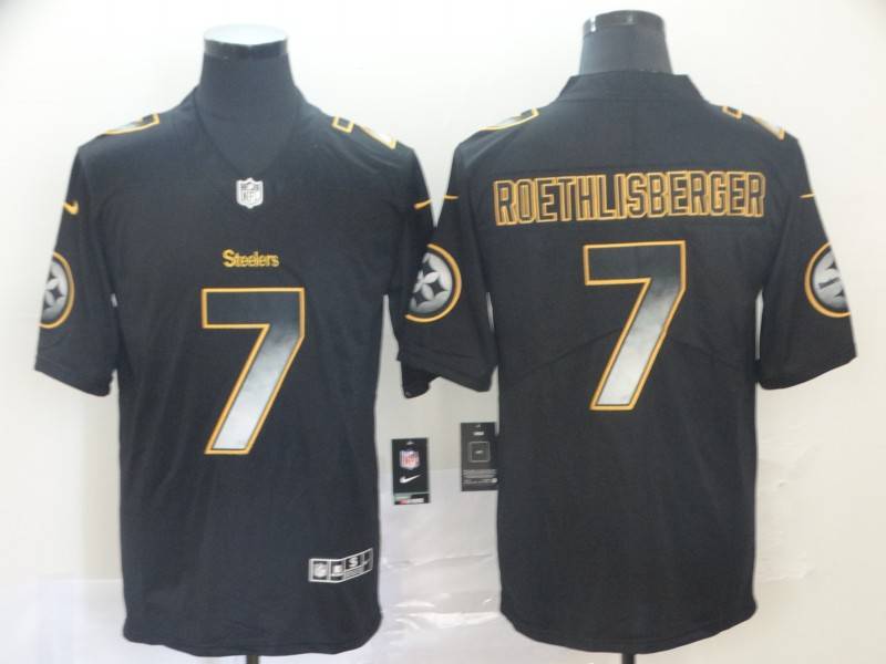 Pittsburgh Steelers Black Smoke Fashion NFL Jersey