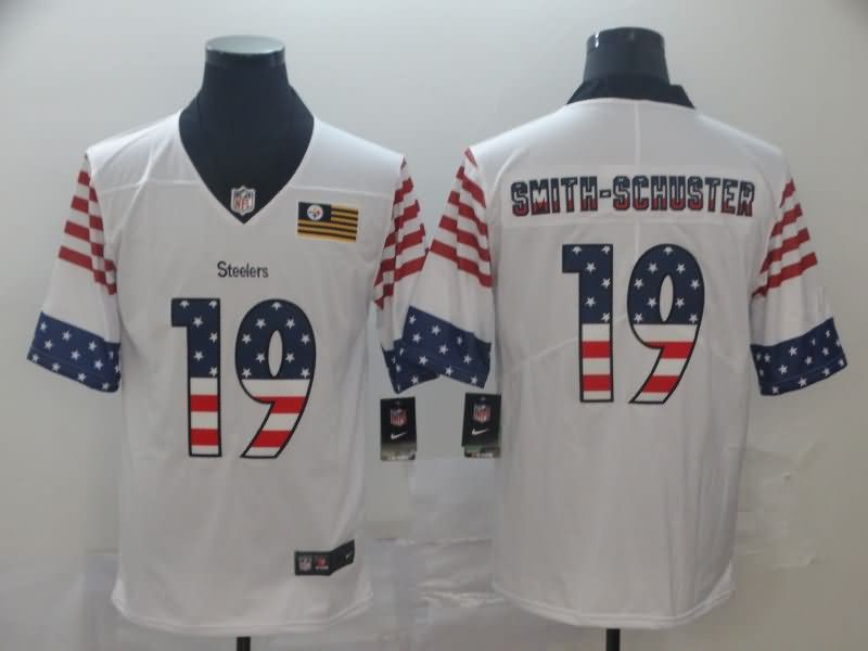 Pittsburgh Steelers White USA Flag NFL Jersey