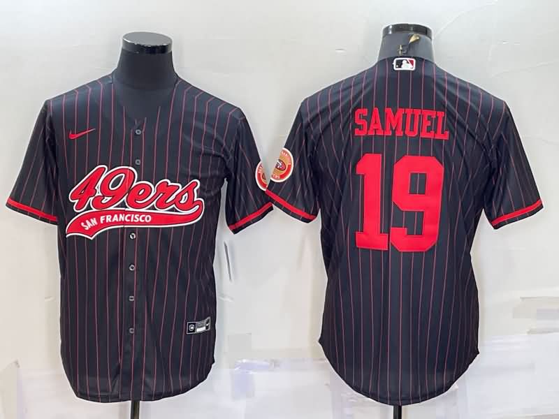 San Francisco 49ers Black MLB&NFL Jersey 02