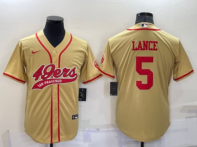 San Francisco 49ers Gold MLB&NFL Jersey