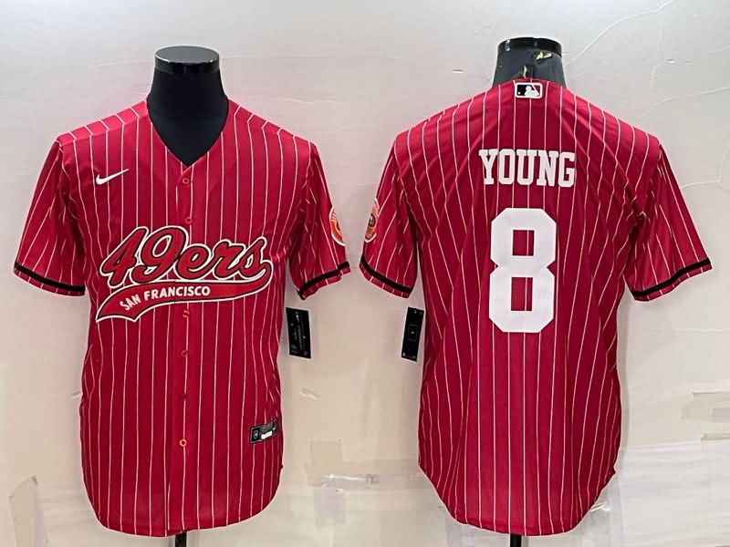 San Francisco 49ers Red MLB&NFL Jersey 02