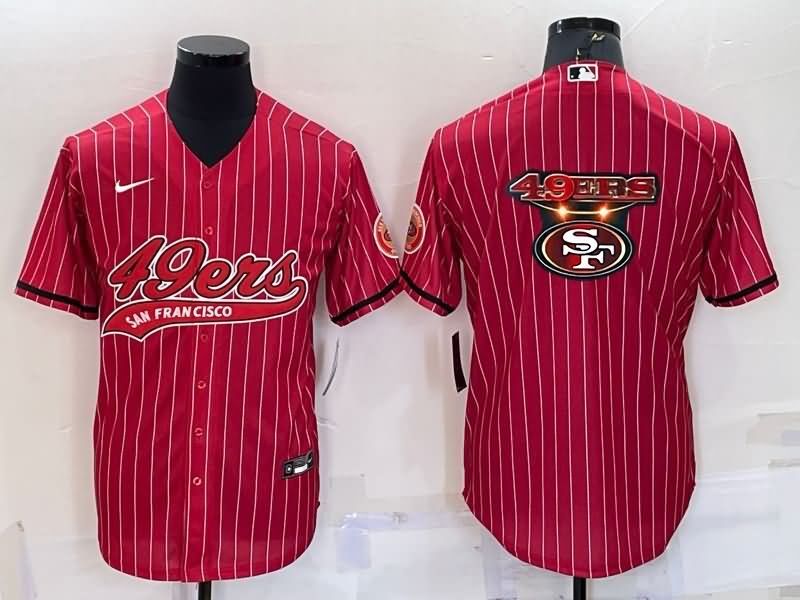 San Francisco 49ers Red MLB&NFL Jersey 02