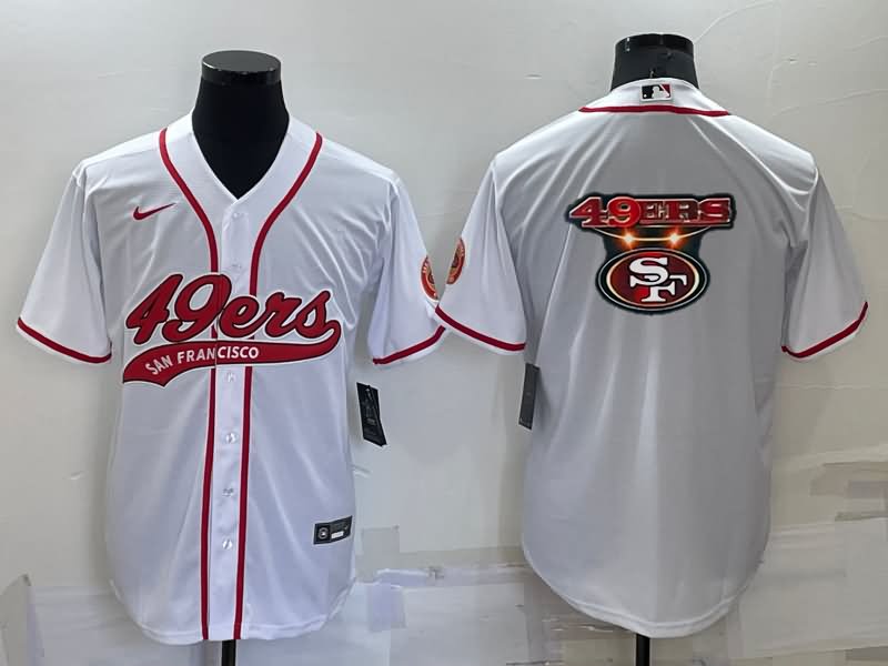 San Francisco 49ers White MLB&NFL Jersey