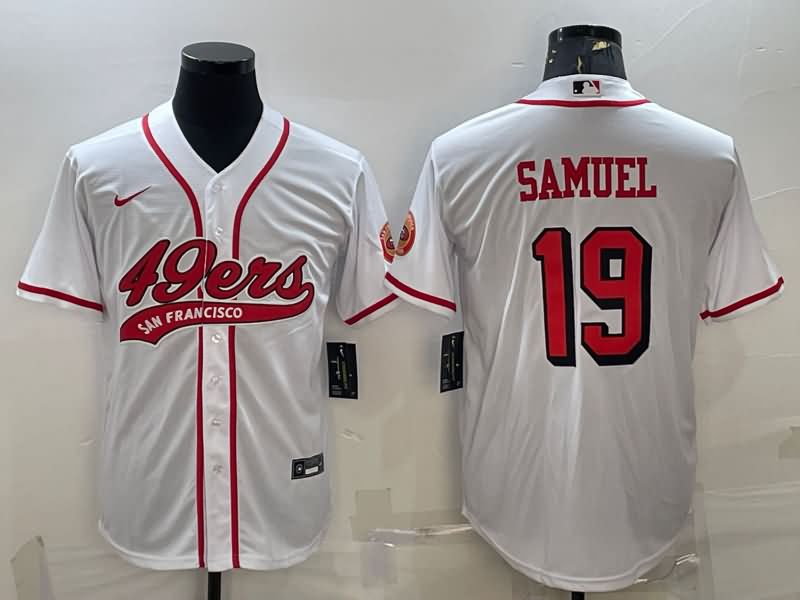 San Francisco 49ers Whtie MLB&NFL Jersey 02