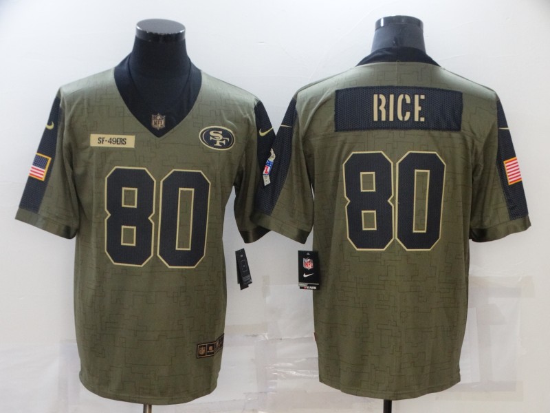 San Francisco 49ers Olive Salute To Service NFL Jersey