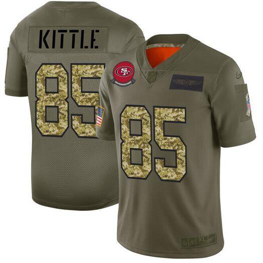 San Francisco 49ers Olive Salute To Service NFL Jersey 04
