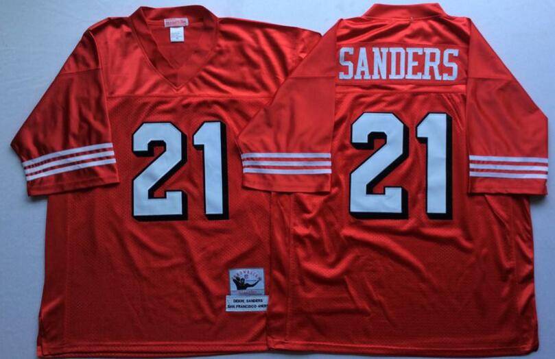 San Francisco 49ers Red Retro NFL Jersey 02