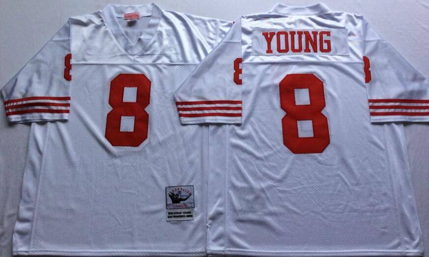 San Francisco 49ers White Retro NFL Jersey