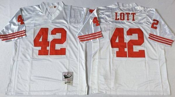 San Francisco 49ers White Retro NFL Jersey