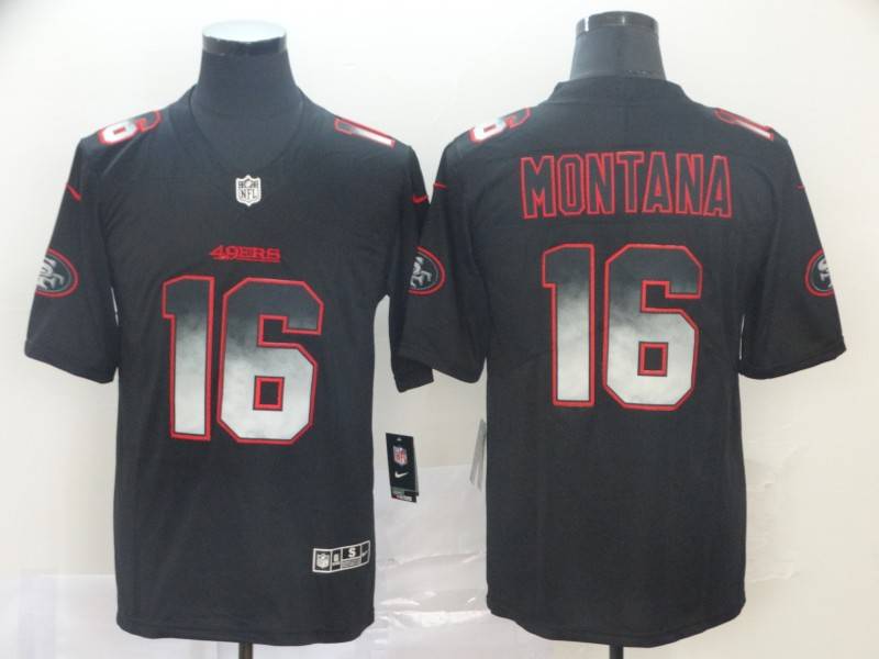 San Francisco 49ers Black Smoke Fashion NFL Jersey