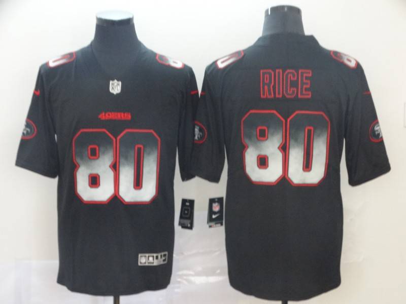 San Francisco 49ers Black Smoke Fashion NFL Jersey