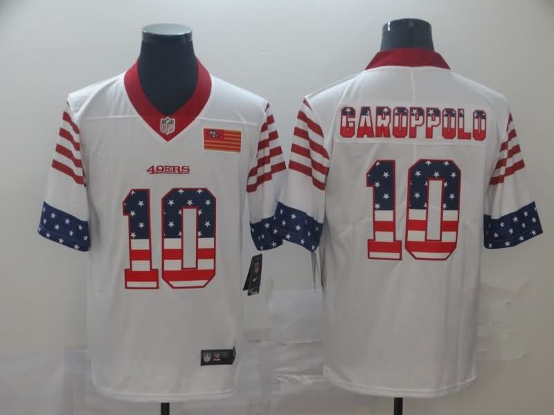 San Francisco 49ers White USA Flag NFL Jersey