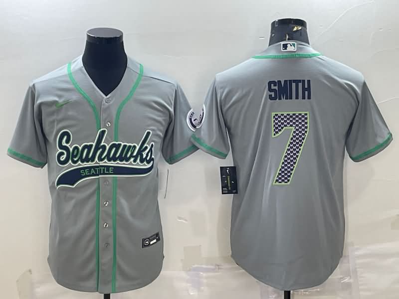 Seattle Seahawks Grey MLB&NFL Jersey