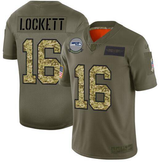 Seattle Seahawks Olive Salute To Service NFL Jersey 03