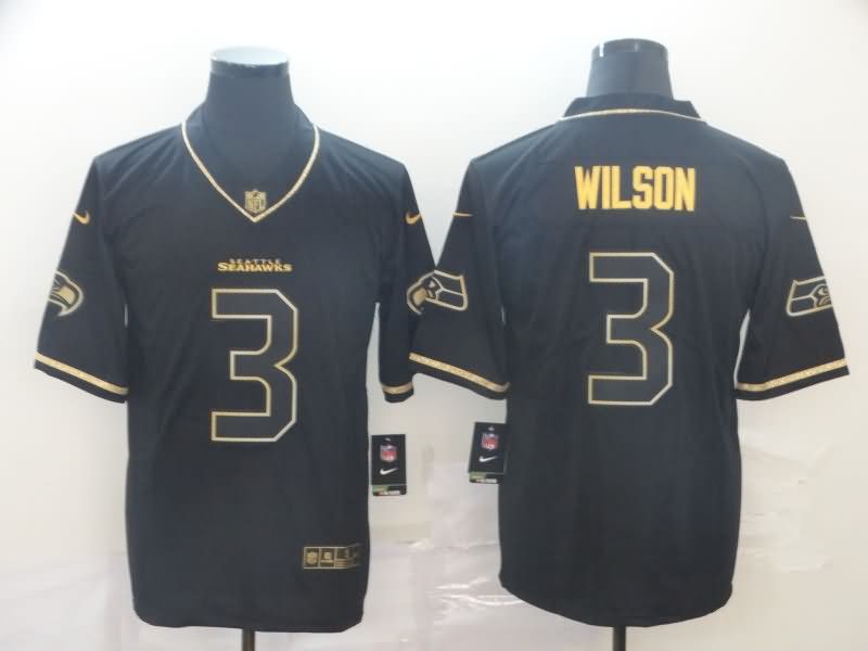 Seattle Seahawks Black Gold Retro NFL Jersey