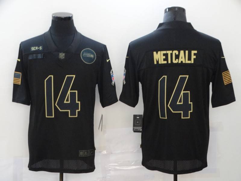 Seattle Seahawks Black Gold Salute To Service NFL Jersey
