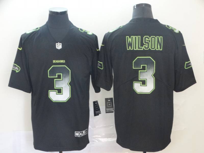 Seattle Seahawks Black Smoke Fashion NFL Jersey