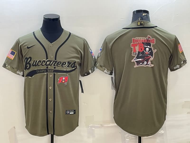Tampa Bay Buccaneers Olive Salute To Service MLB&NFL Jersey