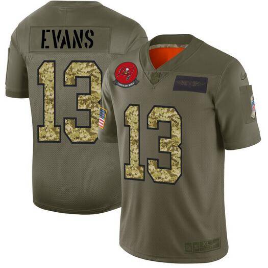 Tampa Bay Buccaneers Olive Salute To Service NFL Jersey 03