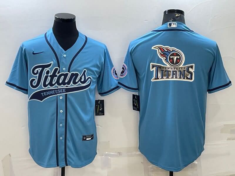 Tennessee Titans Light Blue MLB&NFL Jersey