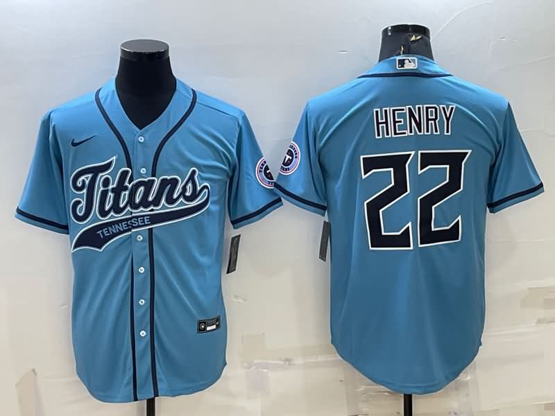 Tennessee Titans Light Blue MLB&NFL Jersey