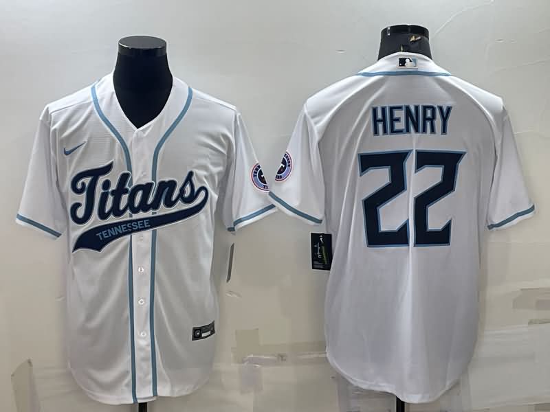 Tennessee Titans White MLB&NFL Jersey