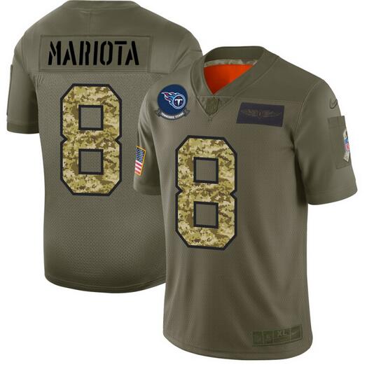 Tennessee Titans Olive Salute To Service NFL Jersey 04