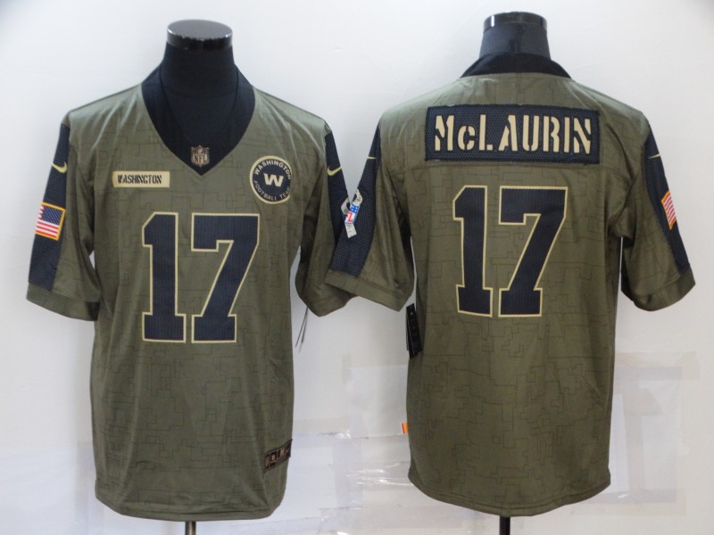 Washington Football Team Olive Salute To Service NFL Jersey