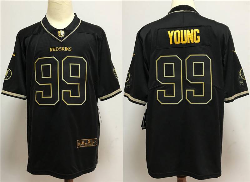 Washington Football Team Black Gold Retro NFL Jersey