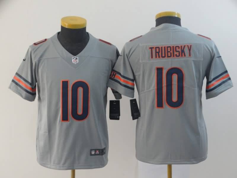 Kids Chicago Bears Grey #10 TRUBISKY Inverted Legend NFL Jersey