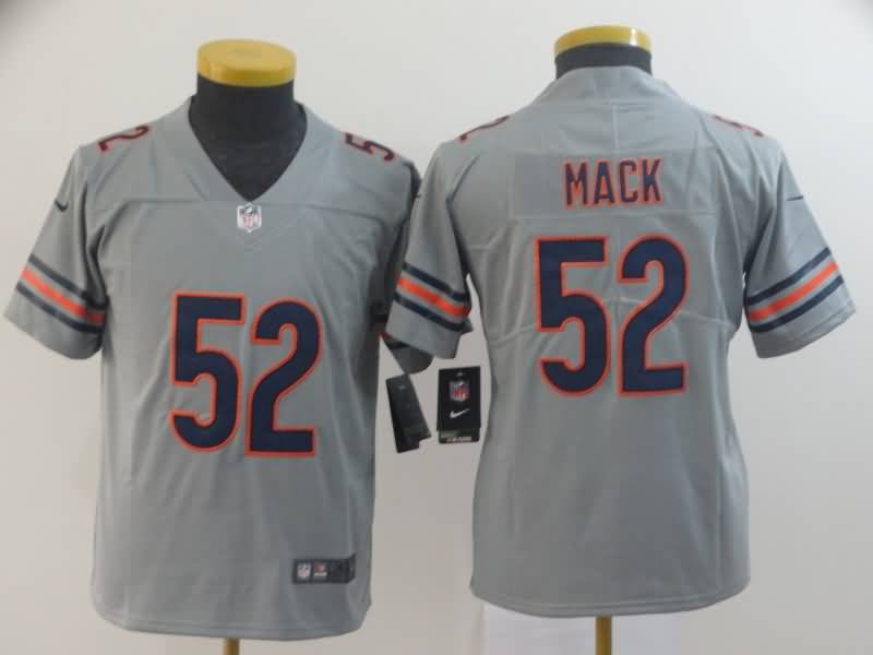 Kids Chicago Bears Grey #52 MACK Inverted Legend NFL Jersey