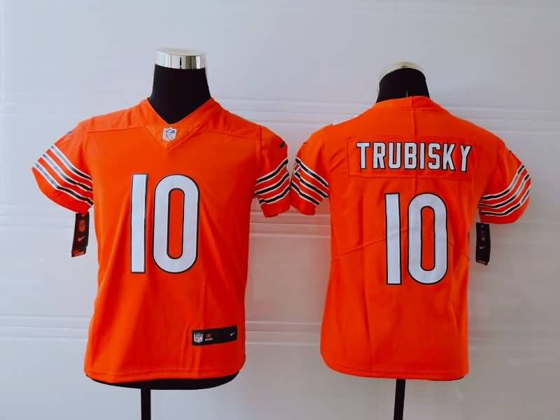 Kids Chicago Bears Orange #10 TRUBISKY NFL Jersey