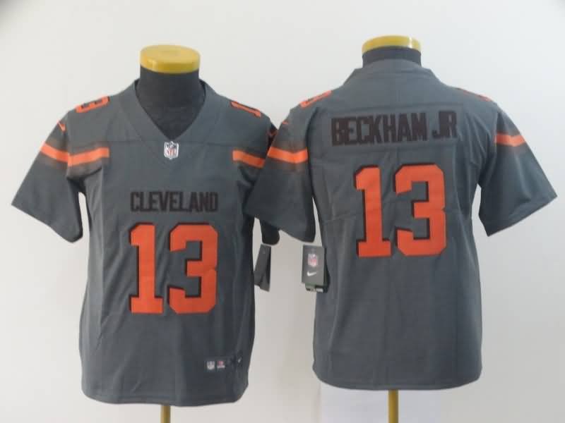 Kids Cleveland Browns Grey #13 BECKHAM JR Inverted Legend NFL Jersey