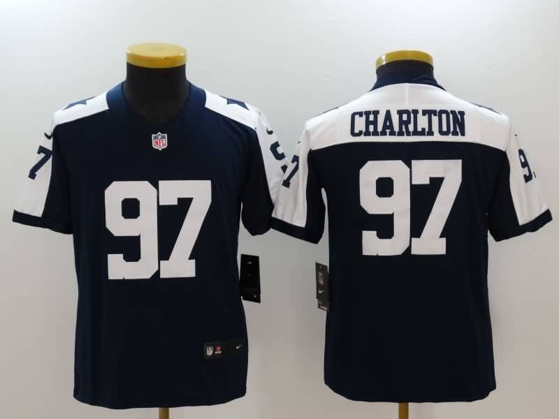 Kids Dallas Cowboys Dark Blue #97 CHARLTON NFL Jersey 02