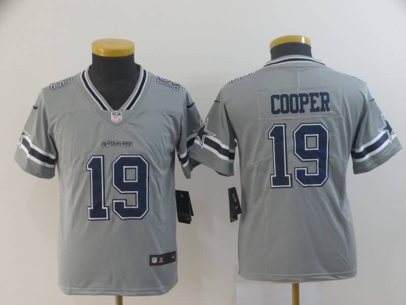 Kids Dallas Cowboys Grey #19 COOPER Inverted Legend NFL Jersey