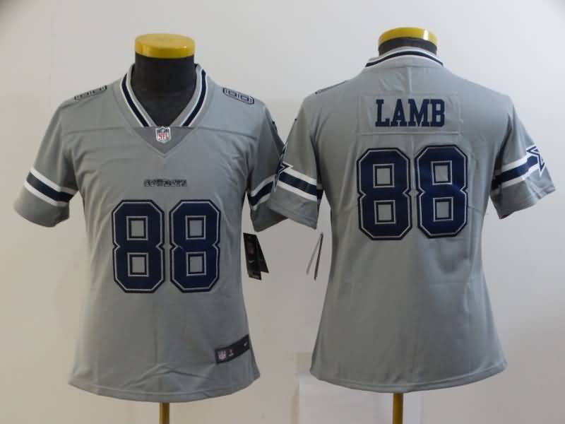 Kids Dallas Cowboys Grey #88 LAMB Inverted Legend NFL Jersey