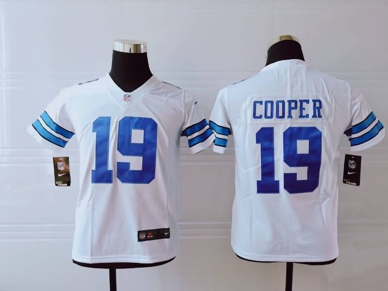 Kids Dallas Cowboys White #19 COOPER NFL Jersey