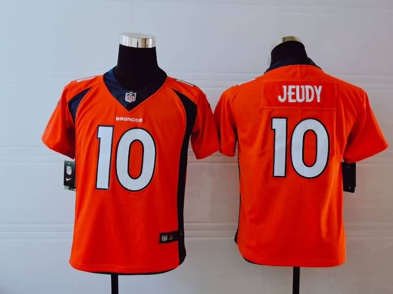 Kids Denver Broncos Orange #10 JEUDY NFL Jersey